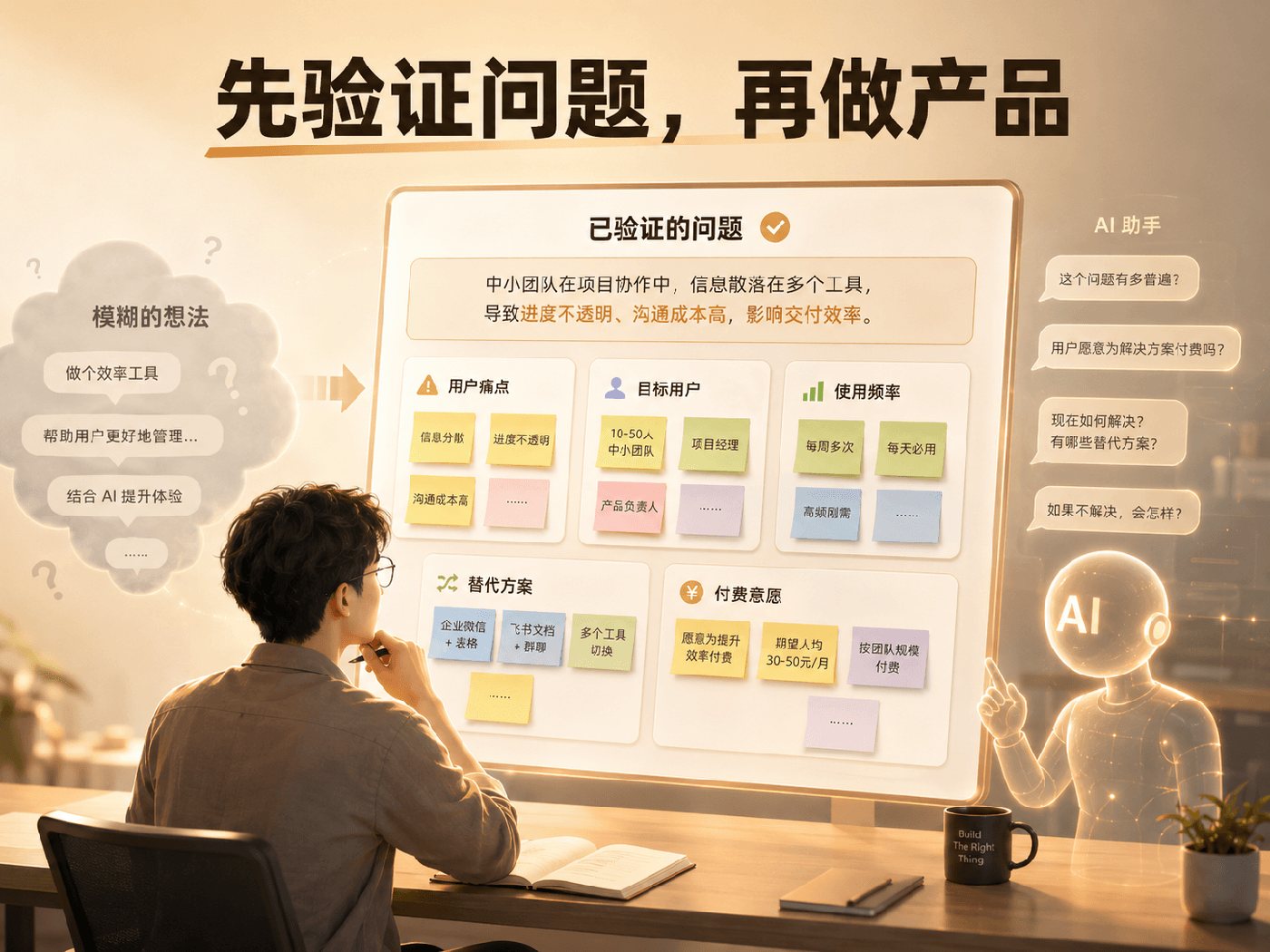 先验证问题，再做产品