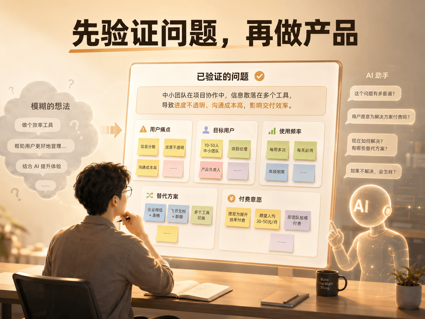 先验证问题，再做产品